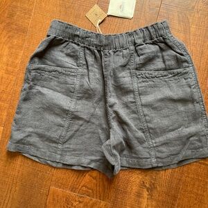 Faherty linen shorts size XS grey